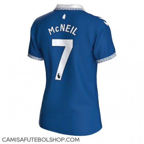 Camisa de time de futebol Everton Dwight McNeil #7 Replicas 1º Equipamento Feminina 2023-24 Manga Curta